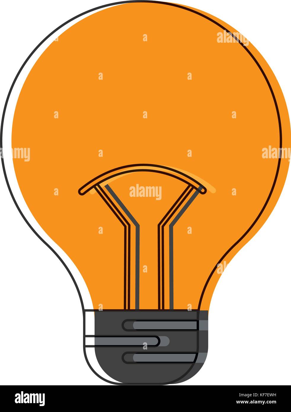 light bulb icon over white background vector illustration Stock Vector ...