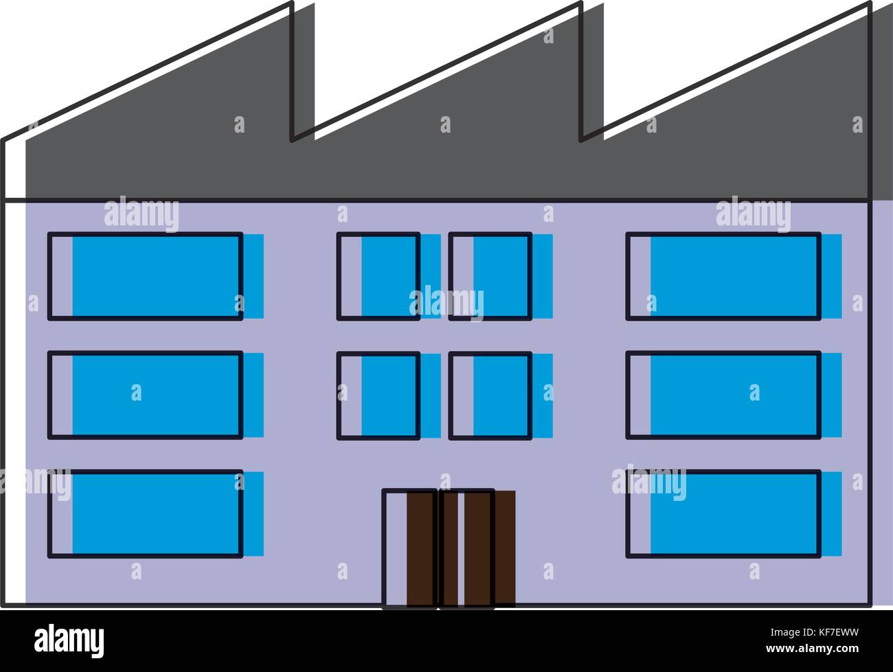 factory building icon over white background vector illustration Stock ...