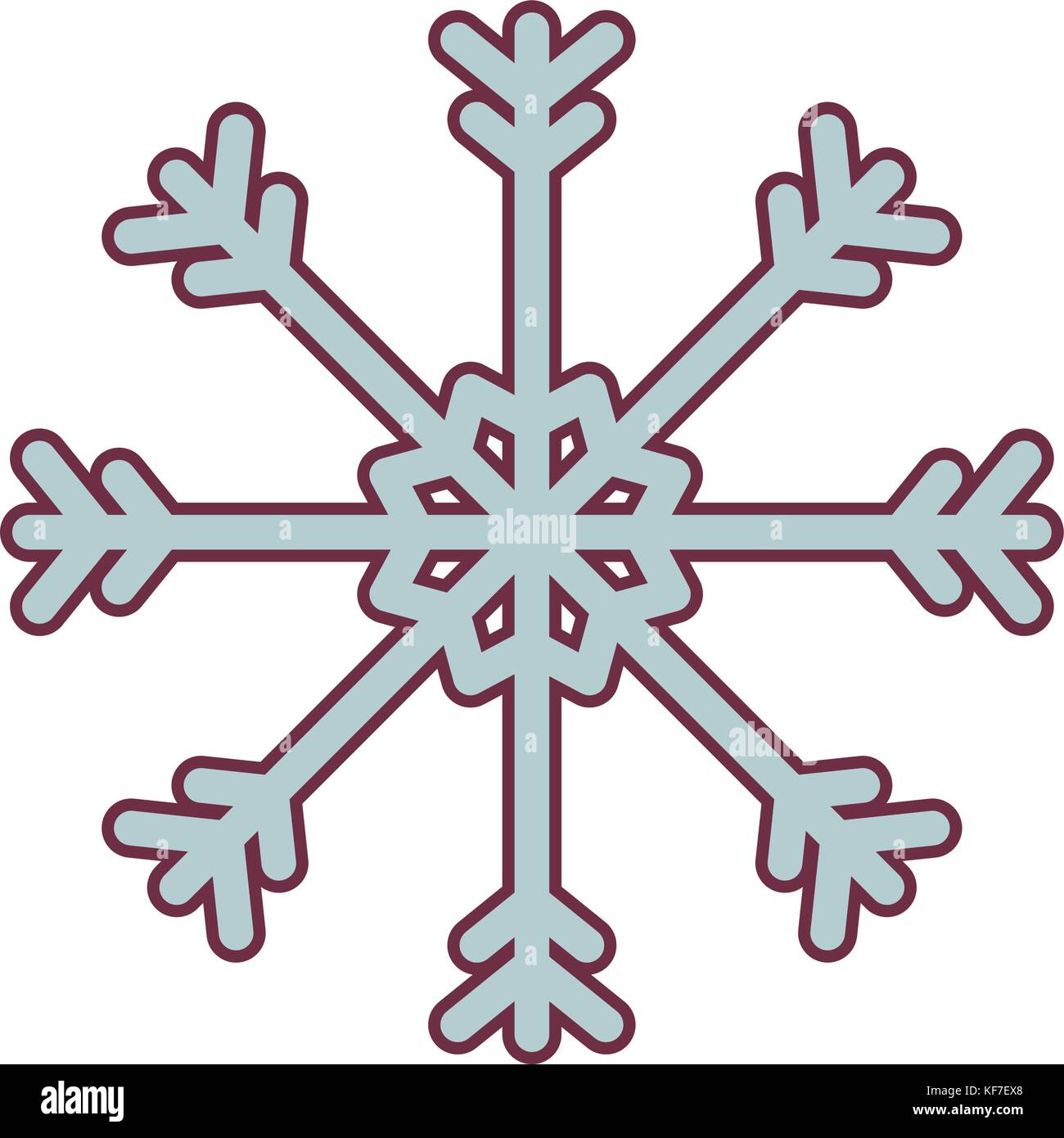 snowflake icon over white background vector illustration Stock Vector ...