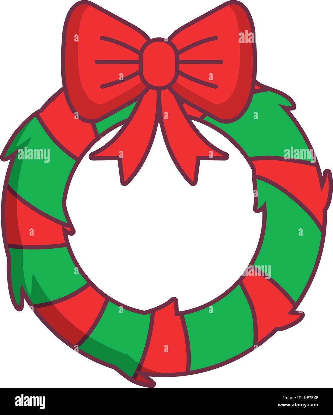 christmas wreath icon over white background vector illustration Stock ...