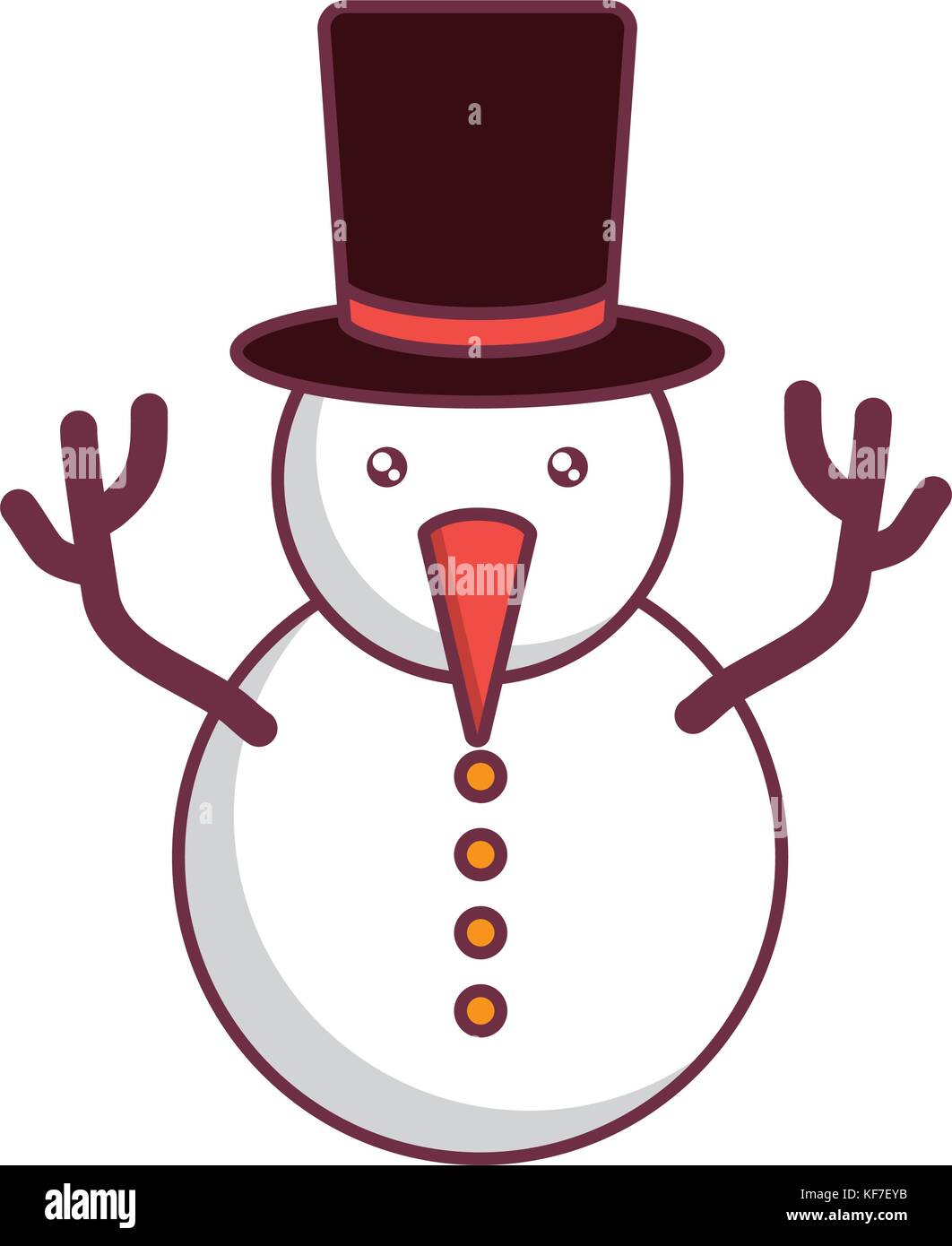 snowman icon over white background vector illustration Stock Vector ...