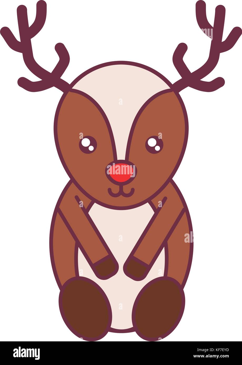 christmas deer icon over white background vector illustration Stock ...