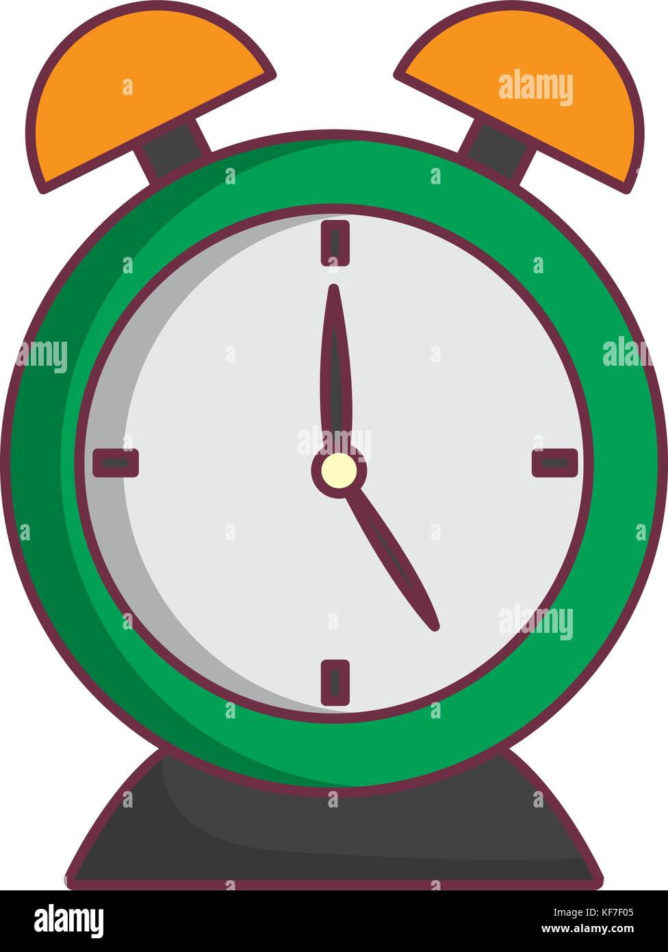 alarm clock icon over white background vector illustration Stock Vector ...