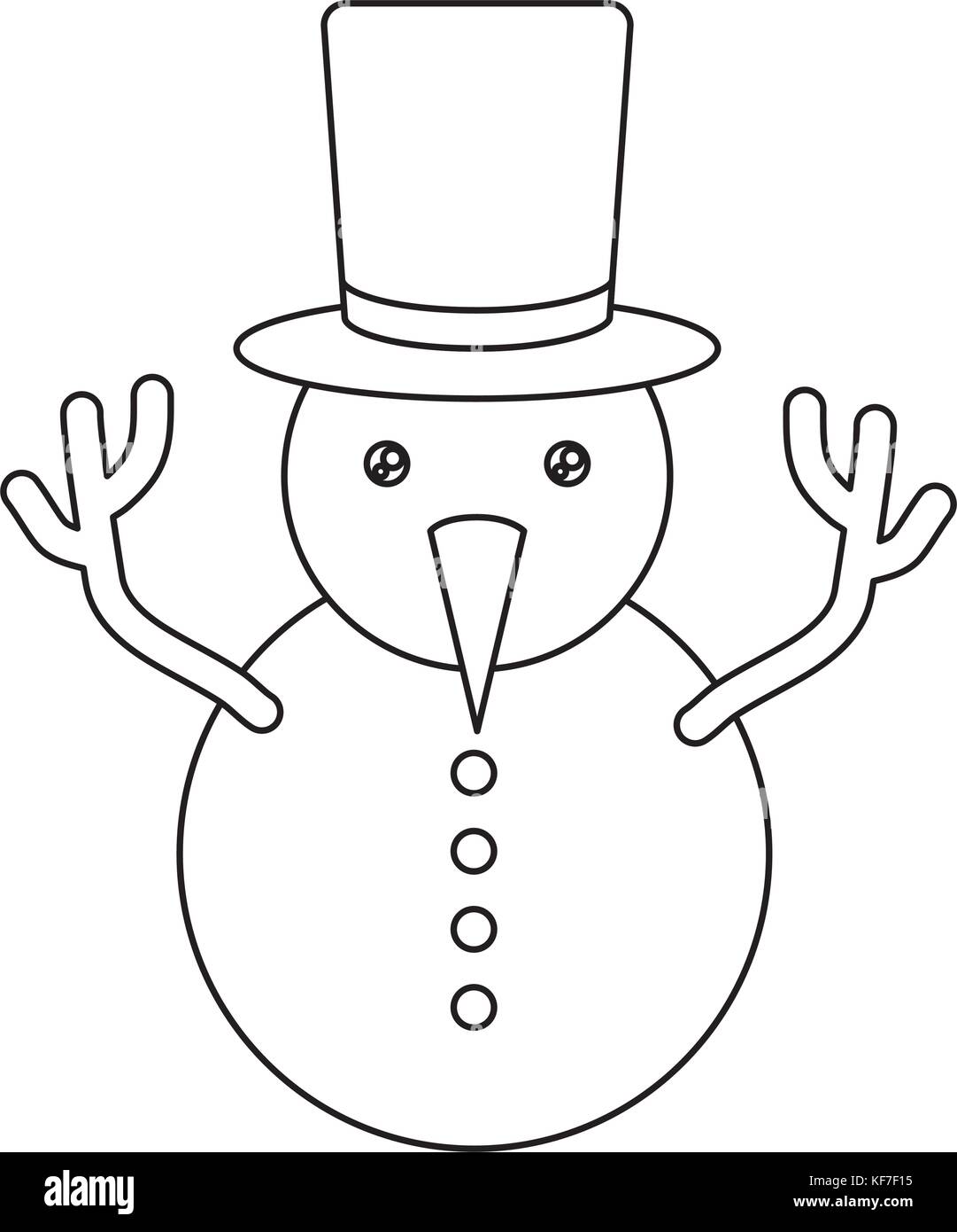 snowman icon over white background vector illustration Stock Vector ...