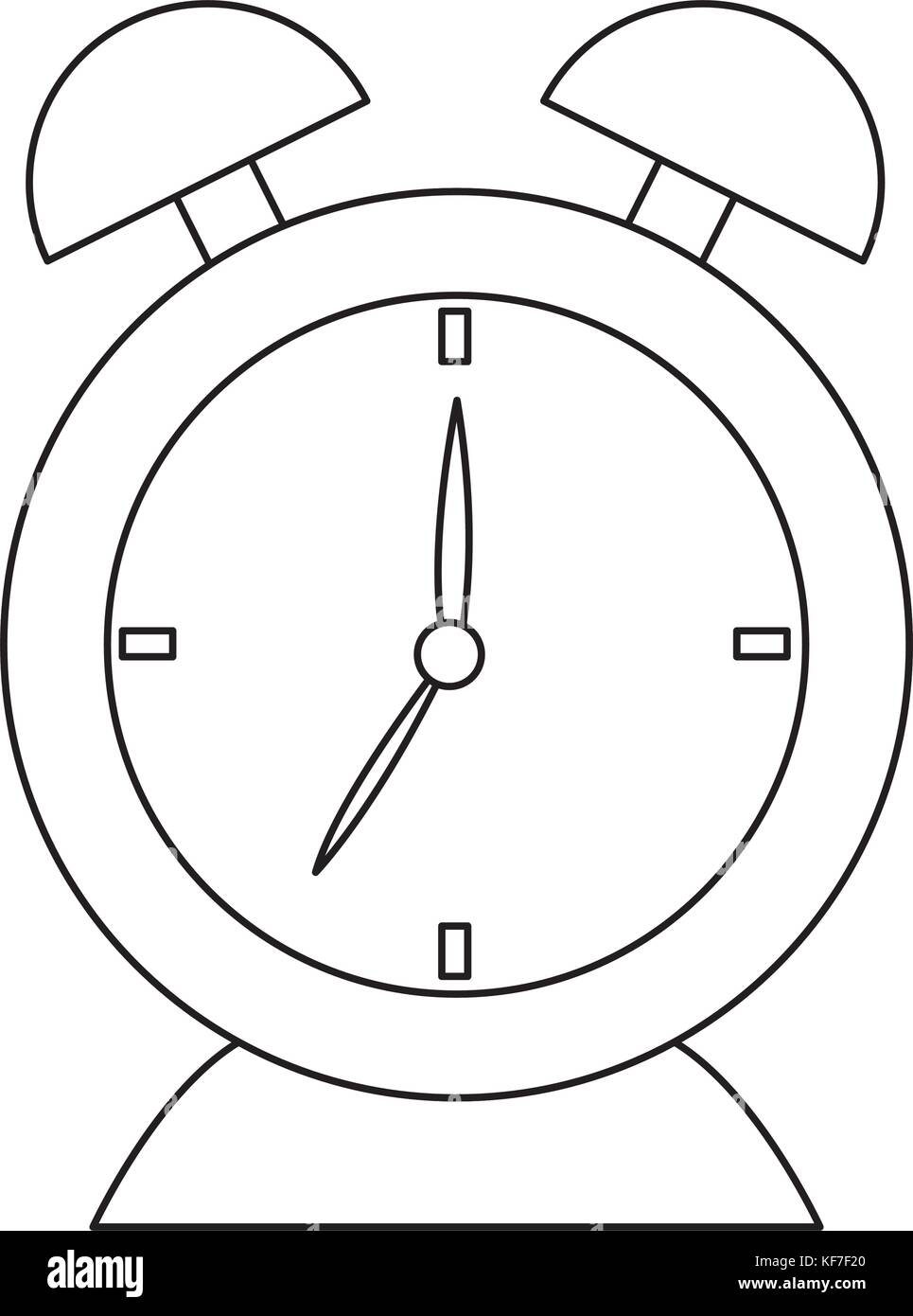 alarm clock icon over white background vector illustration Stock Vector ...