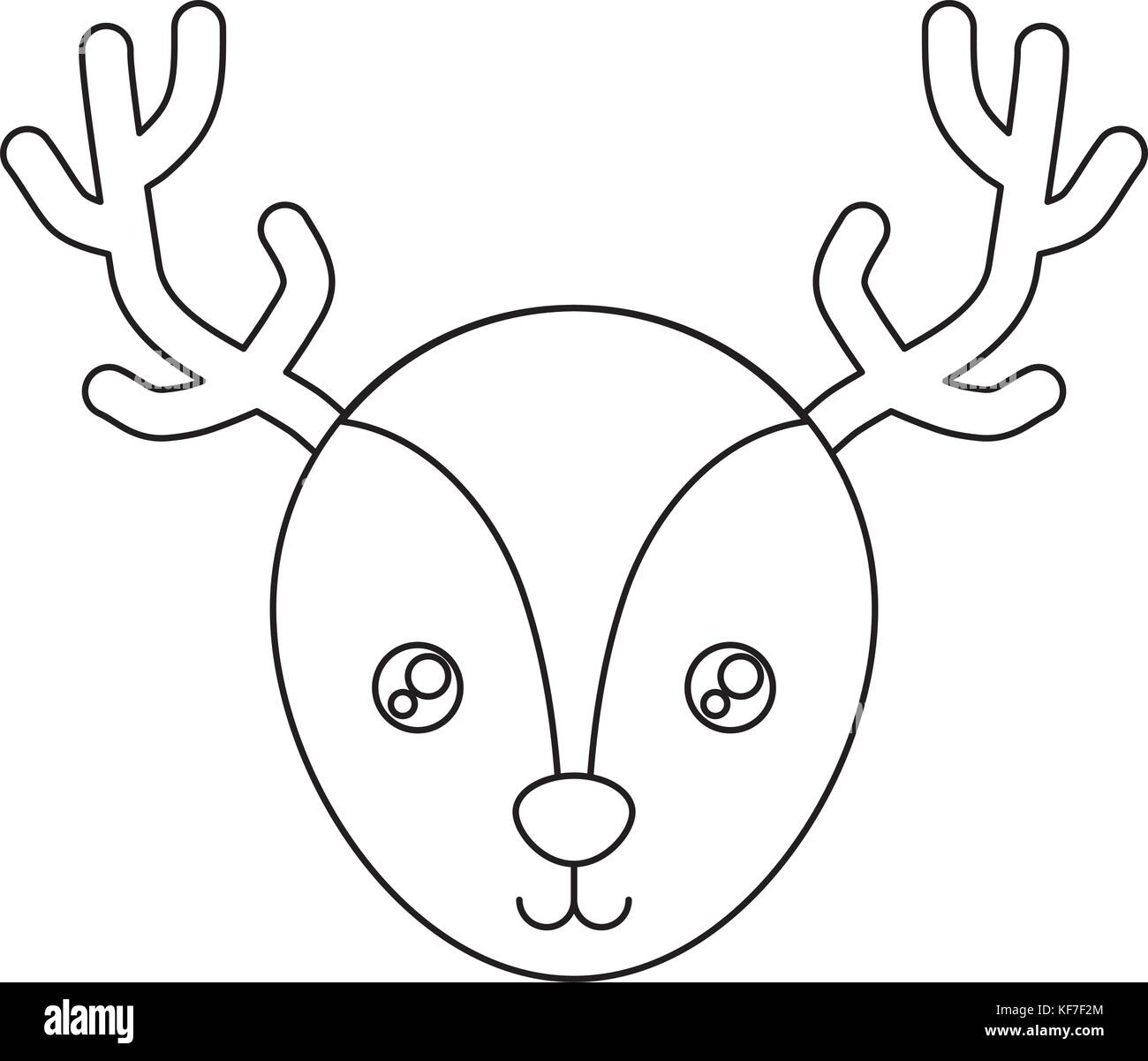 christmas deer icon over white background vector illustration Stock ...