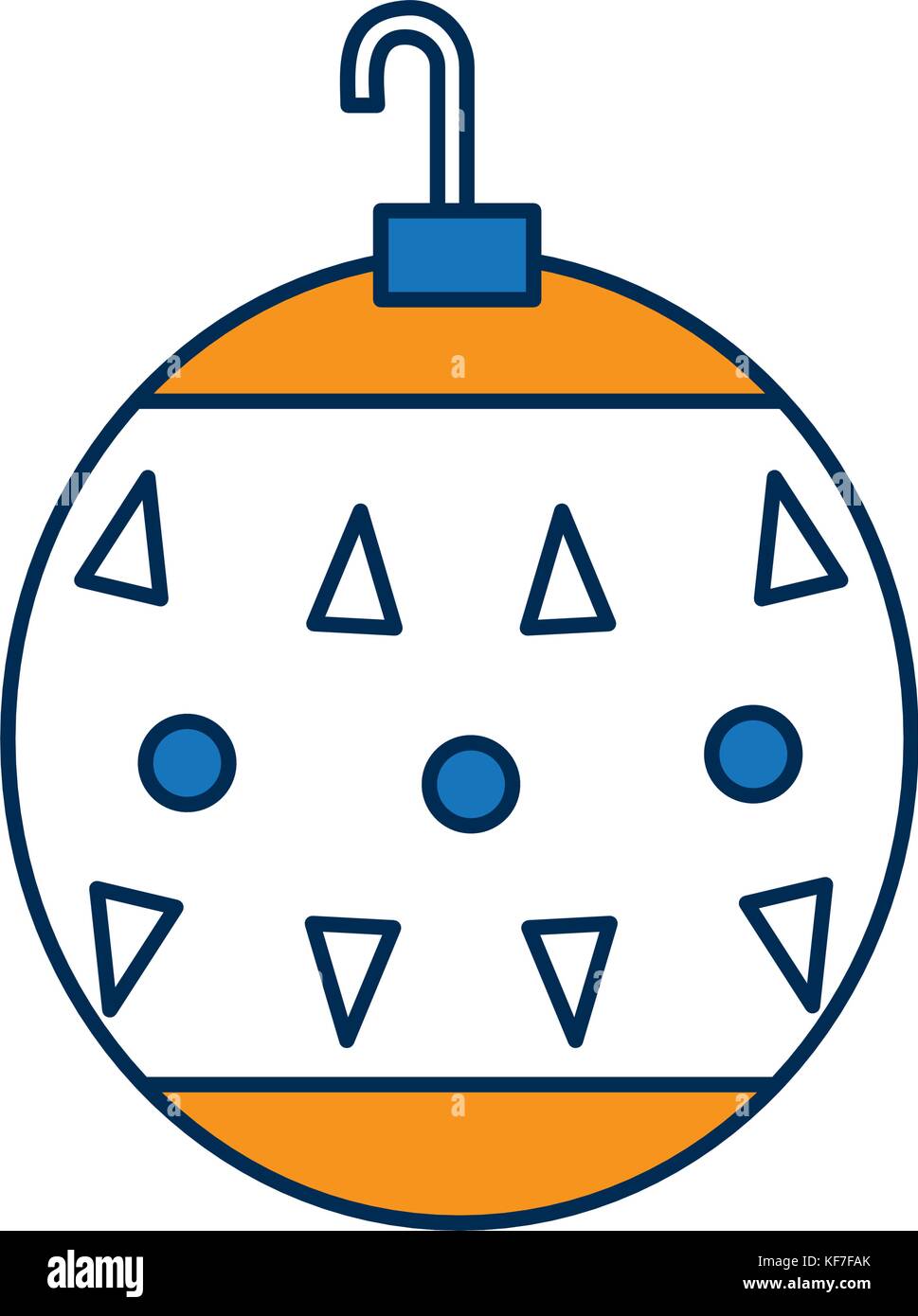 christmas ball icon over white background vector illustration Stock ...