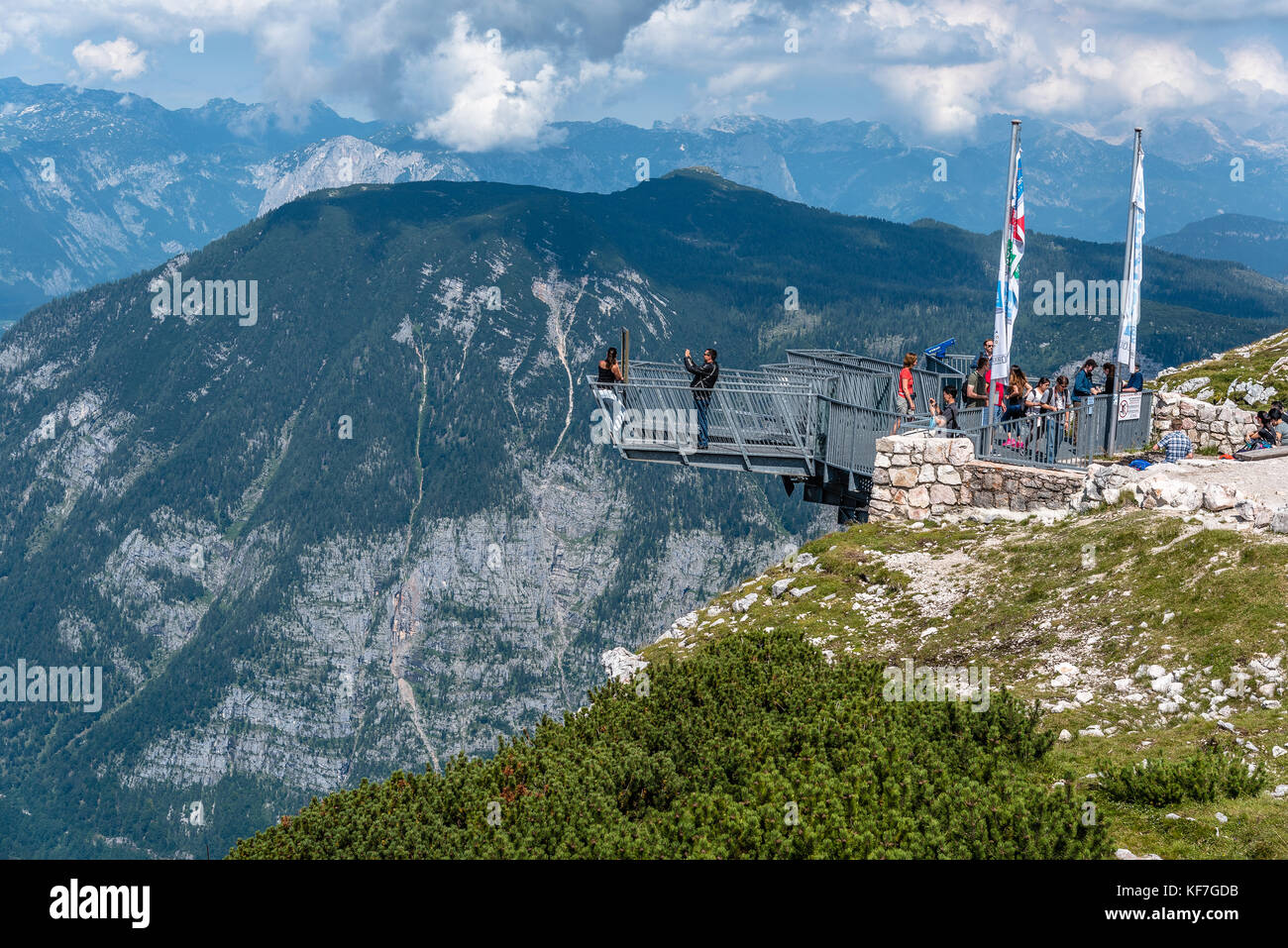 Scenic view of Five Fingers viewing platform in the Alps Stock Photo