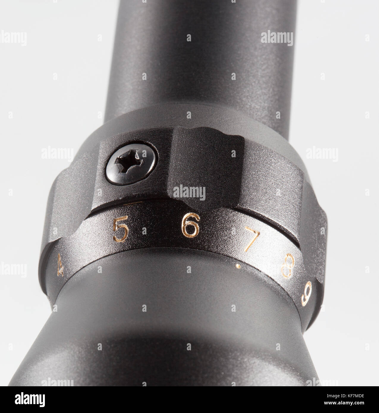Dial used to change magnification on a rifle scope Stock Photo Alamy