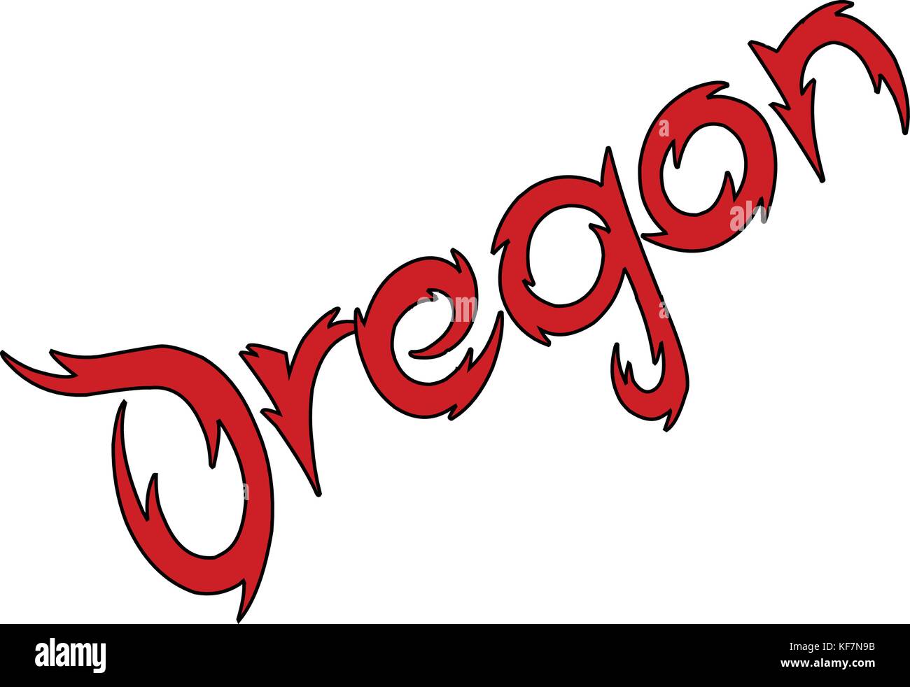 Oregon sign on white Cut Out Stock Images & Pictures - Alamy