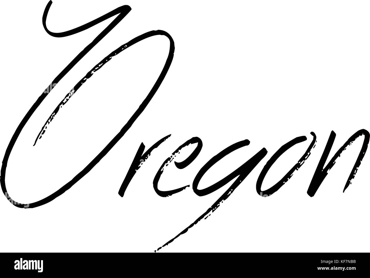 Oregon state map typography hi-res stock photography and images - Alamy