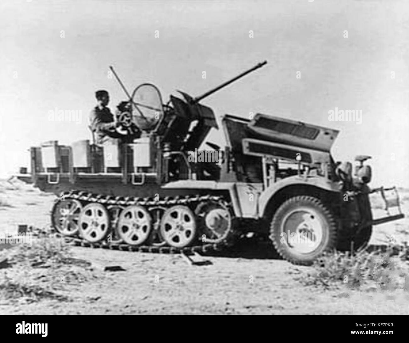 SdKfz 10.4 captured in Africa 1942 Stock Photo