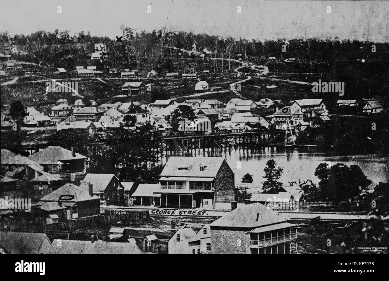 1 111260 Early view of Brisbane, ca. 1866 Stock Photo Alamy
