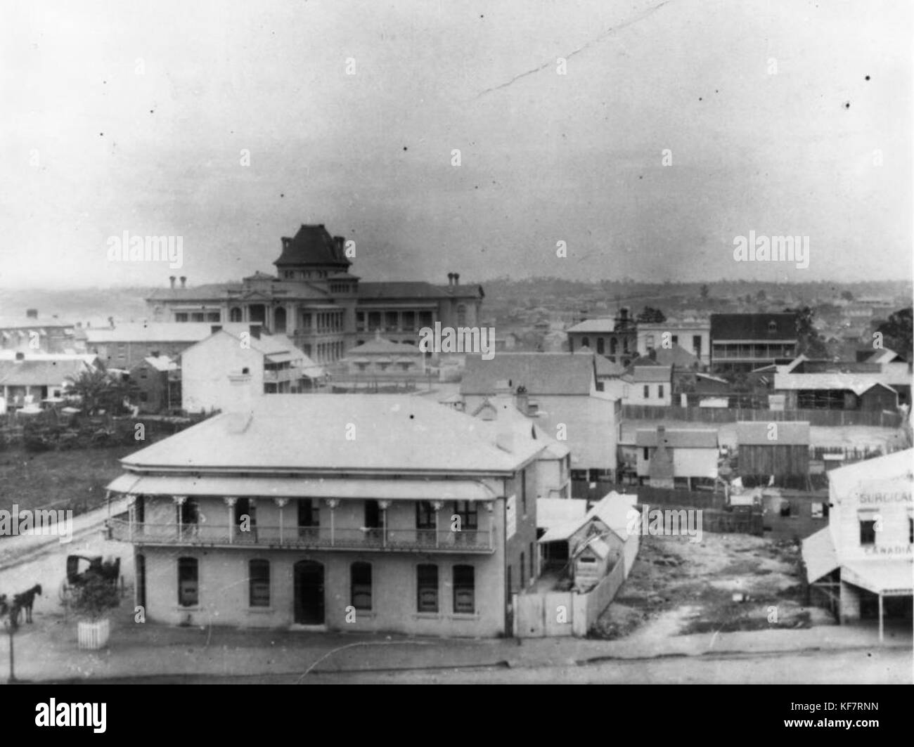 1 113924 New Market Hotel, Brisbane, ca. 1882 Stock Photo