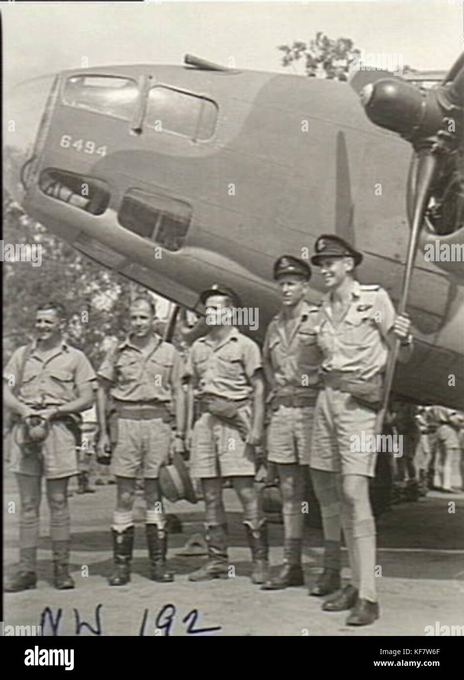 2 Squadron RAAF Hudson aircrew Hughes NT Mar 1943 NWA0190 Stock Photo