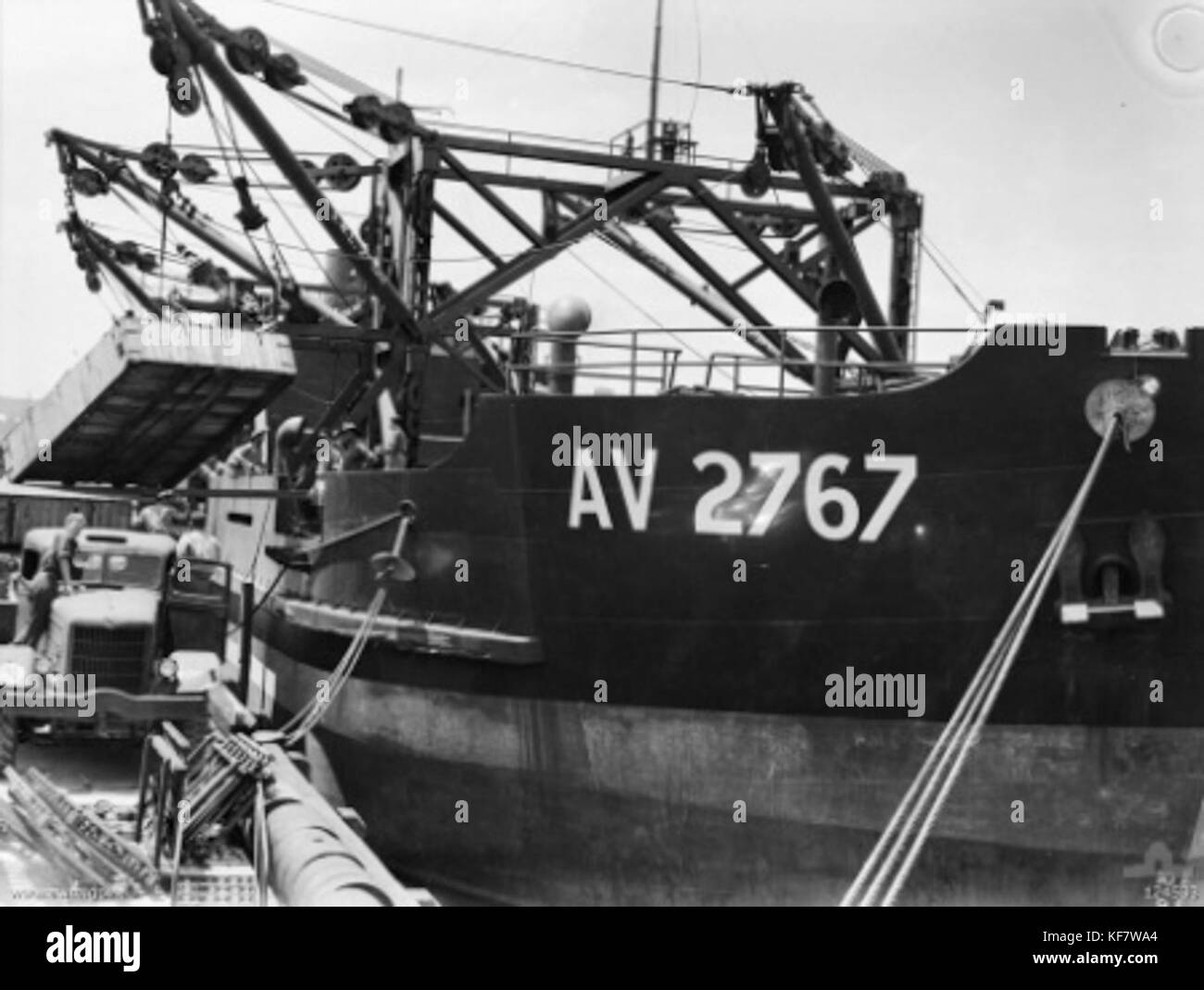 Army ship Crusader with cargo Stock Photo Alamy