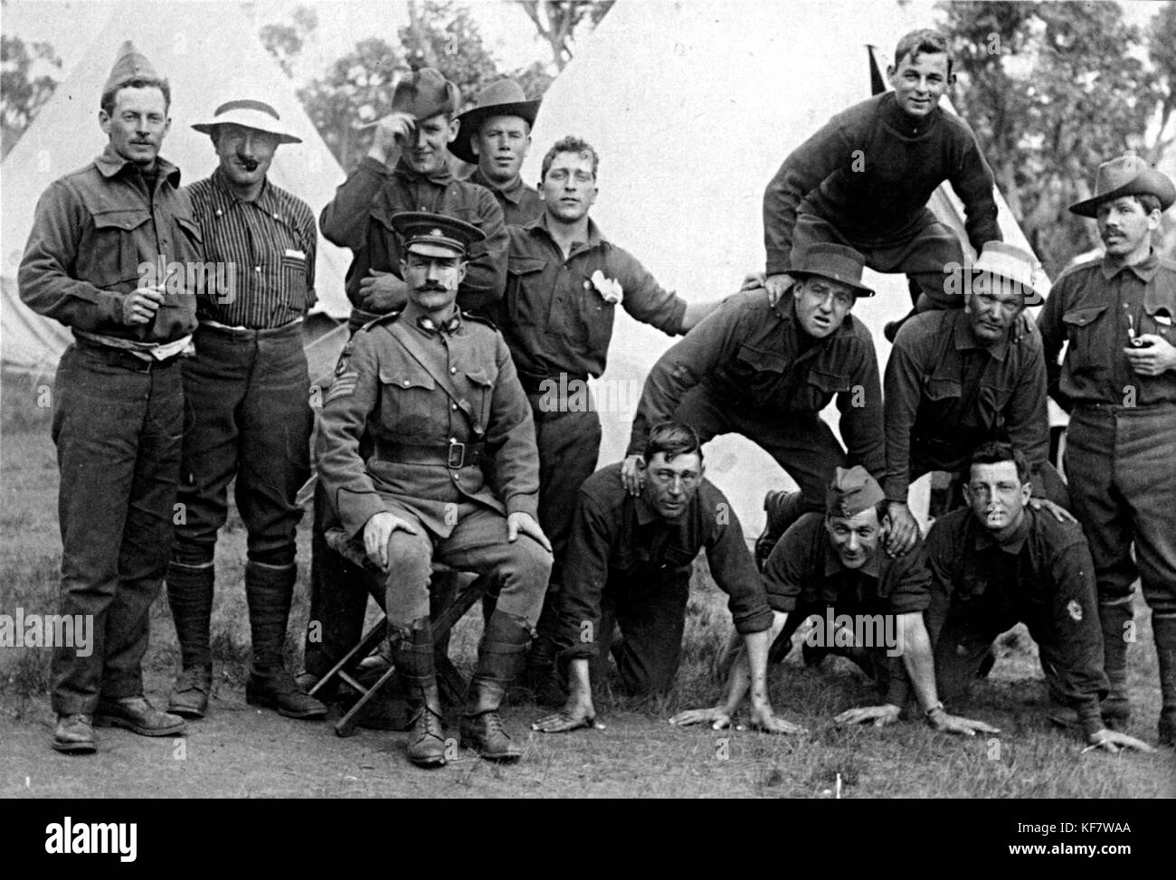 Australian 3rd Field Ambulance group portrait Stock Photo