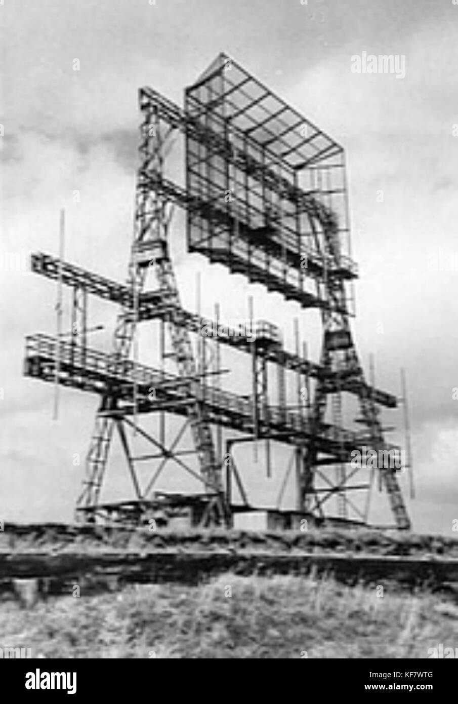 Bernhard antenna at Bredstedt 1945 Stock Photo