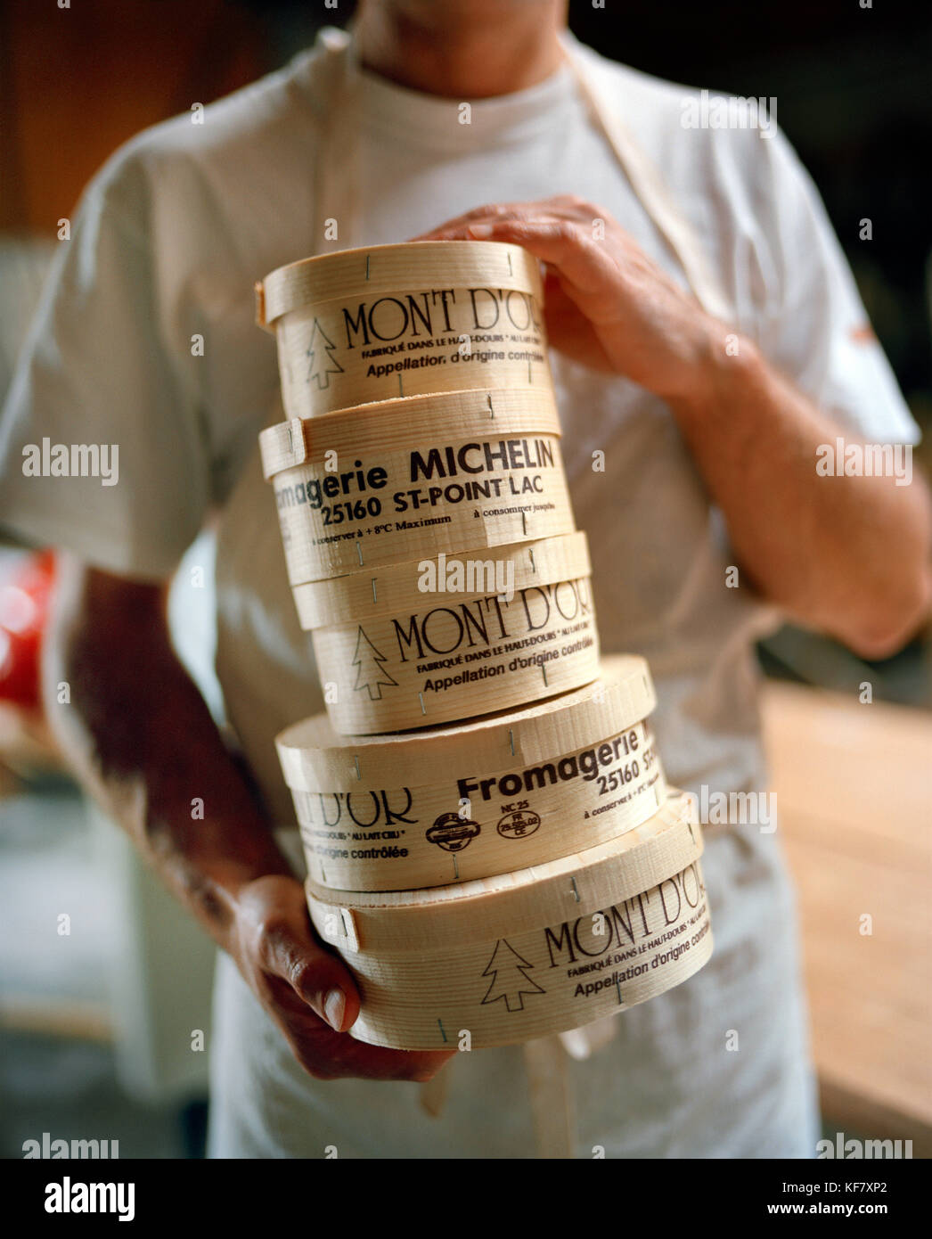 FRANCE, cheese maker Fabrice Michelin at the Fromagerie Michelin