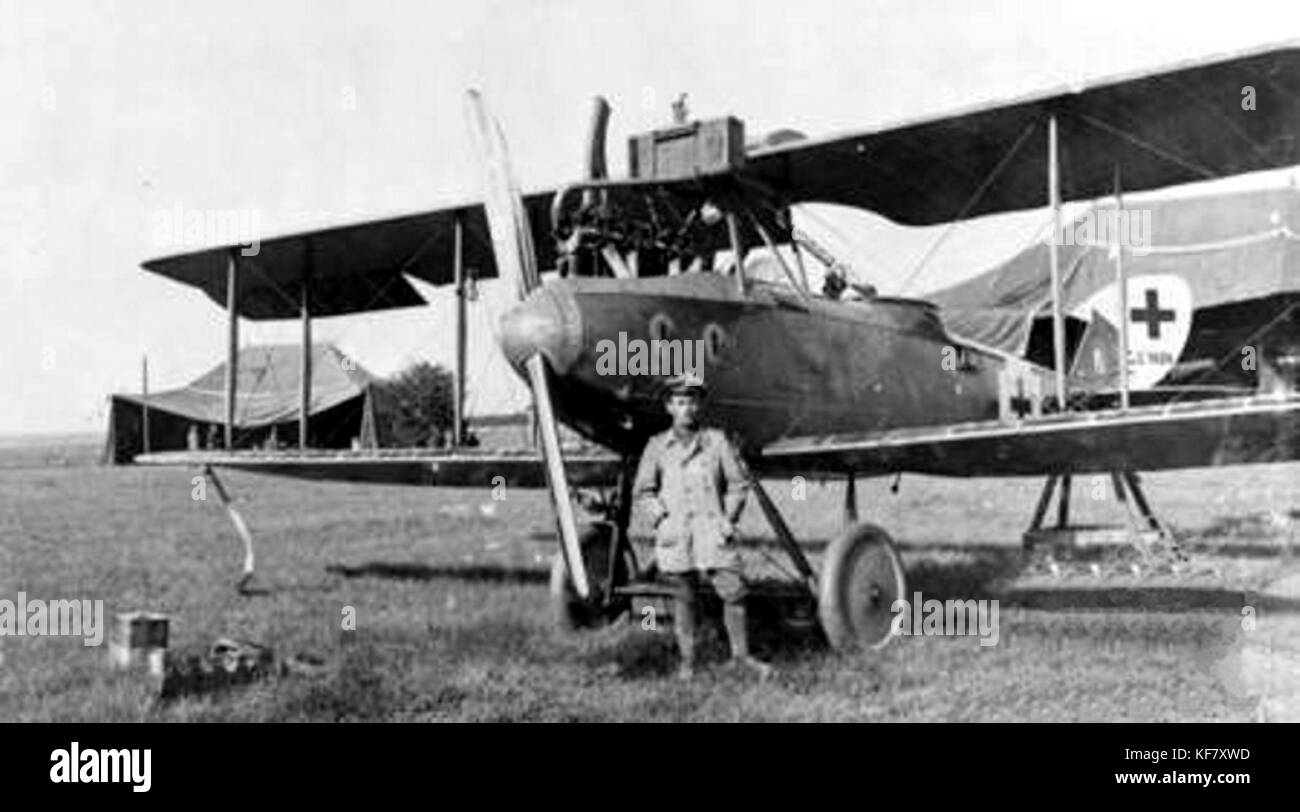 LVG C.V aircraft with pilot c1918 Stock Photo