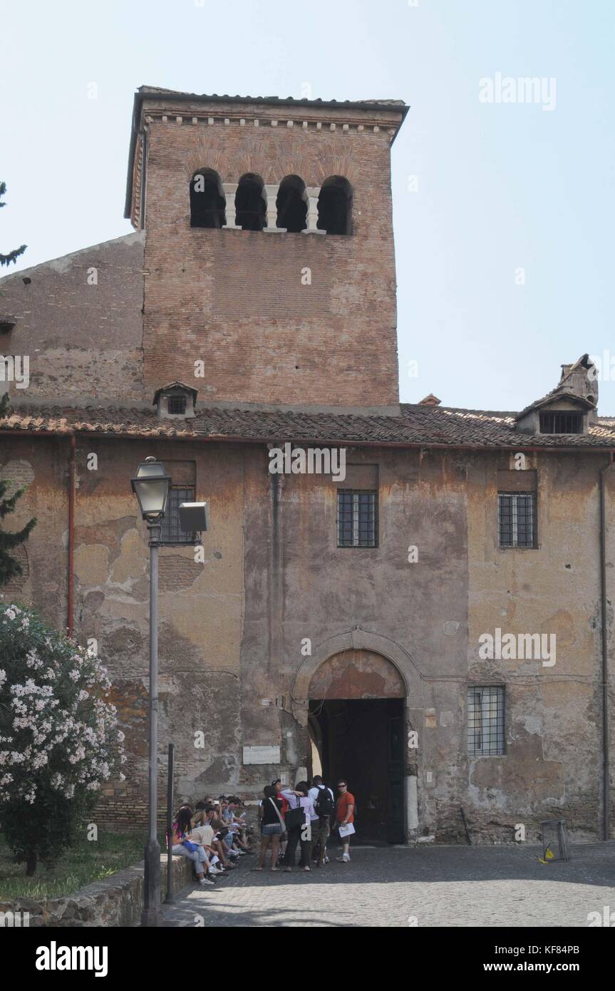 The Basilica SS Quattro Coronati in Rome Rione Celio of Rome Credit