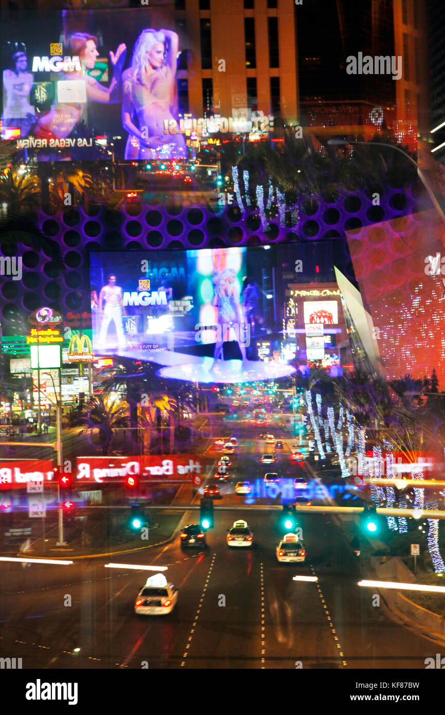 USA, Nevada, Las Vegas, Sin City, Looking South at the Las Vegas Strip