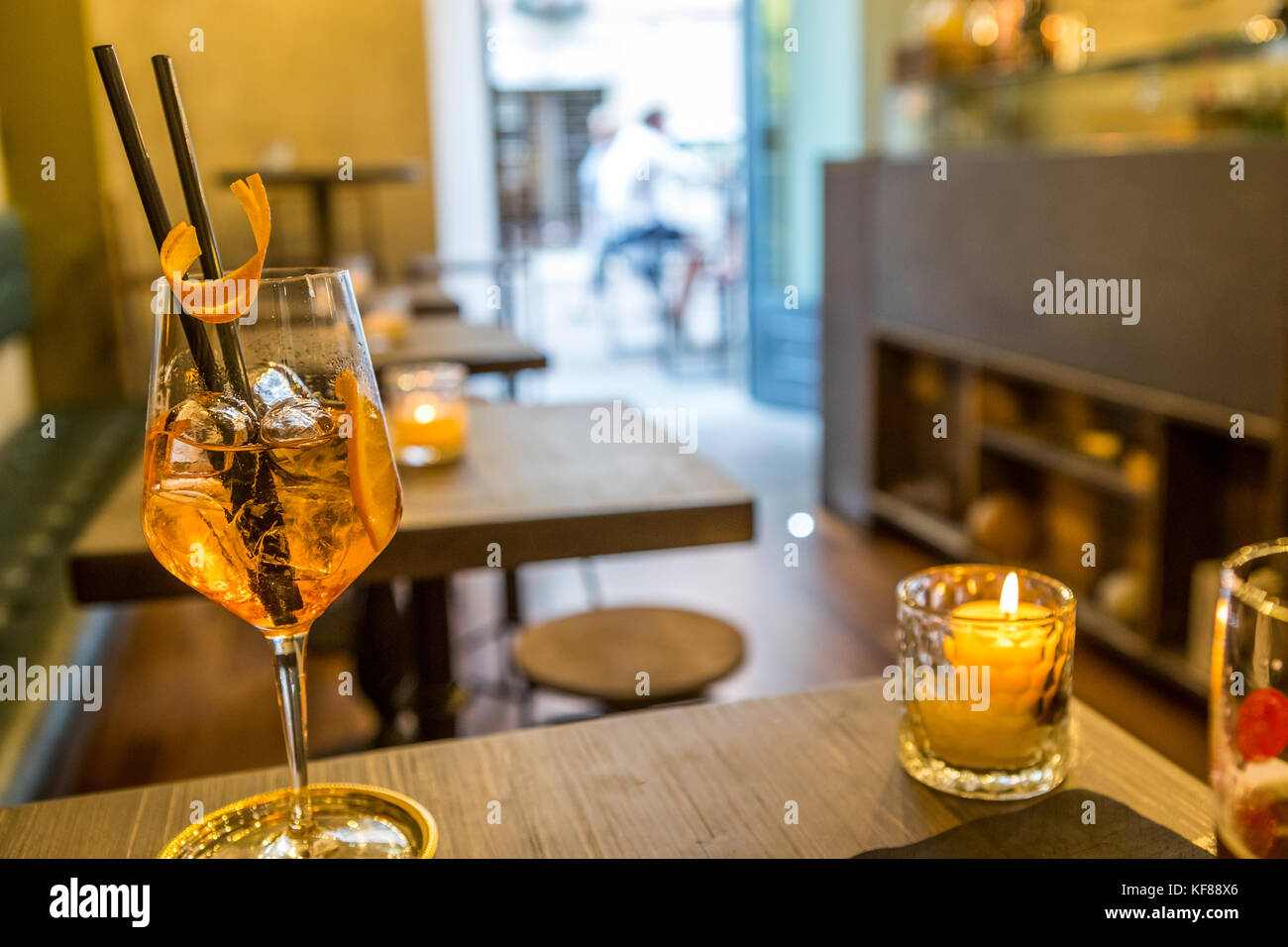 The Brothers cafe bar, Como. Italy Stock Photo Alamy