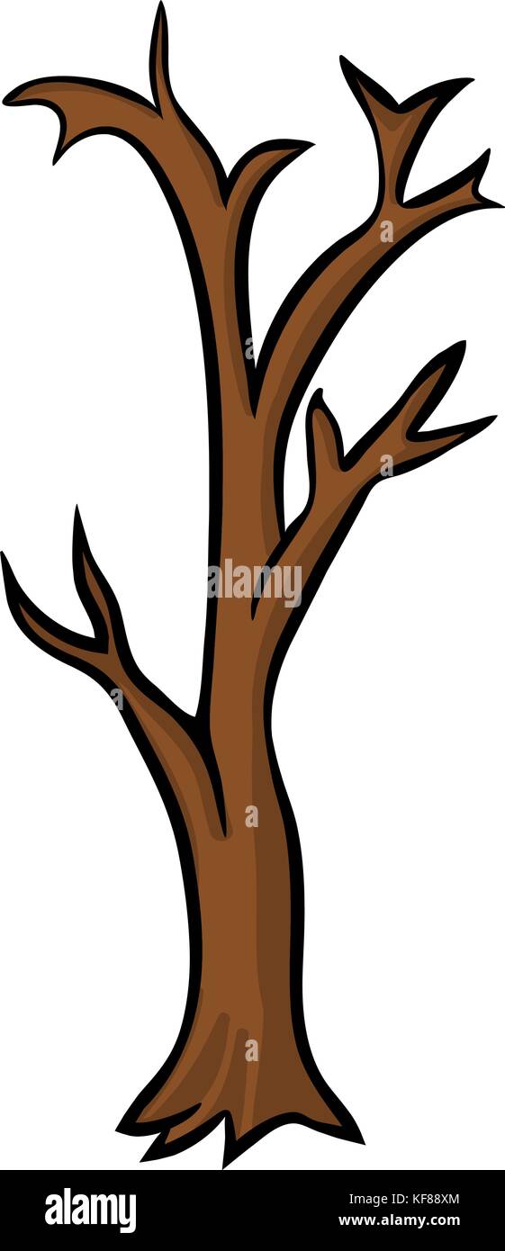 Bare tree cartoon vector design isolated on white background Stock Vector  Image & Art - Alamy