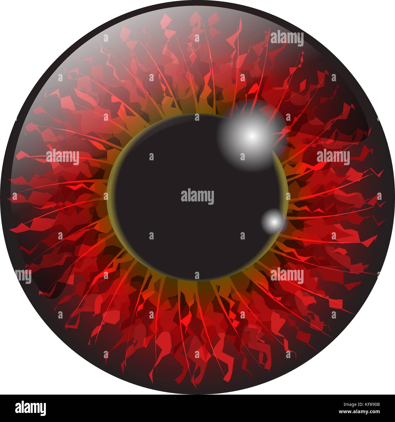 red iris eye realistic vector set design isolated on white background Stock Vector Image & Art