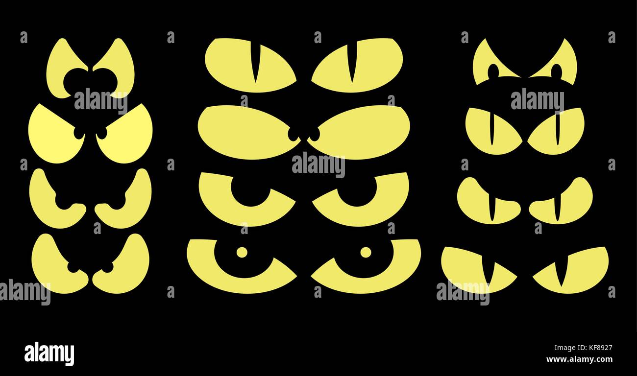 Download halloween spooky scary eyes vector design isolated on ...