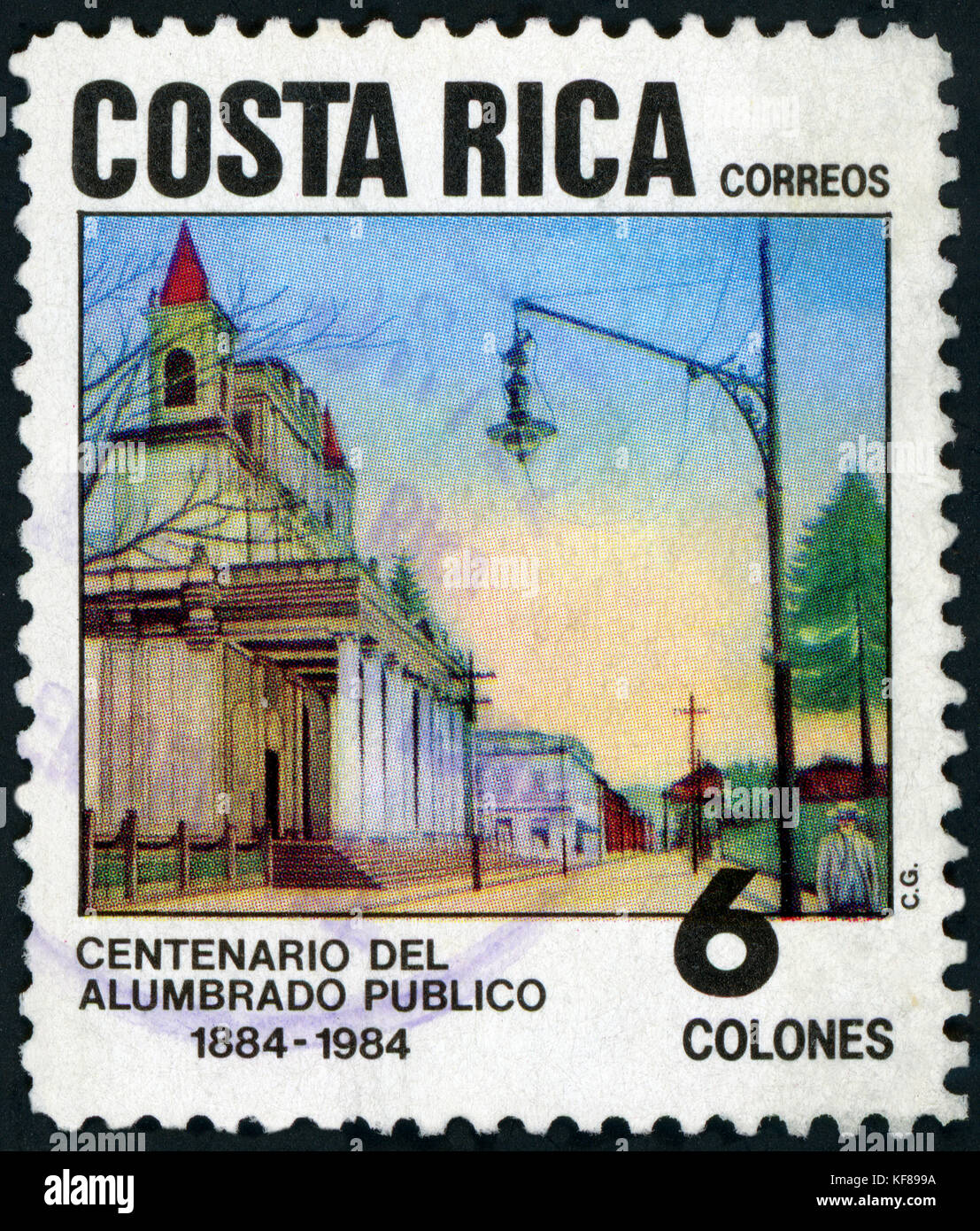 Postage stamp Costa Rica Stock Photo Alamy