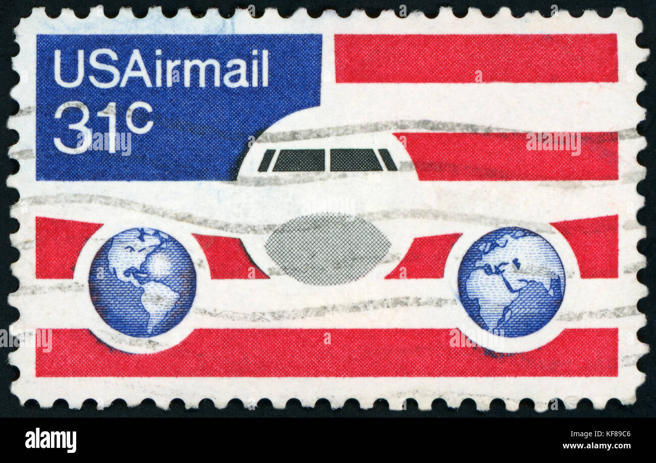 USA Airmail - postage stamp Stock Photo