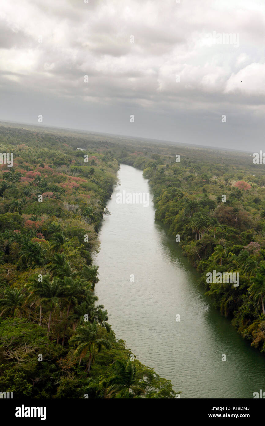 BELIZE Caye Caulker Aerial View Fo The Belize River And Jungle Stock   Belize Caye Caulker Aerial View Fo The Belize River And Jungle KF8DM3 