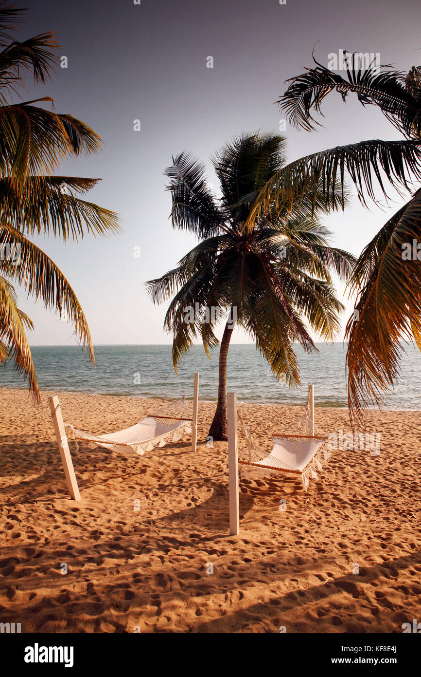 BELIZE, Hopkins, the beach at Jaguar Reef Lodge Stock Photo Alamy