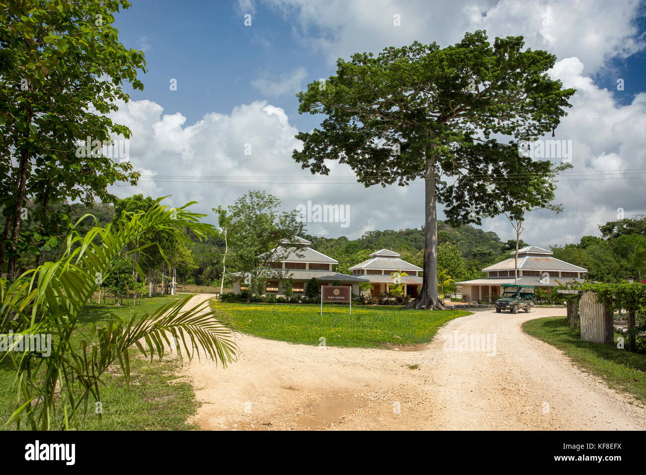 BELIZE, Punta Gorda, Toledo, the view as you enter into Belcampo Belize Lodge and Jungle Farm