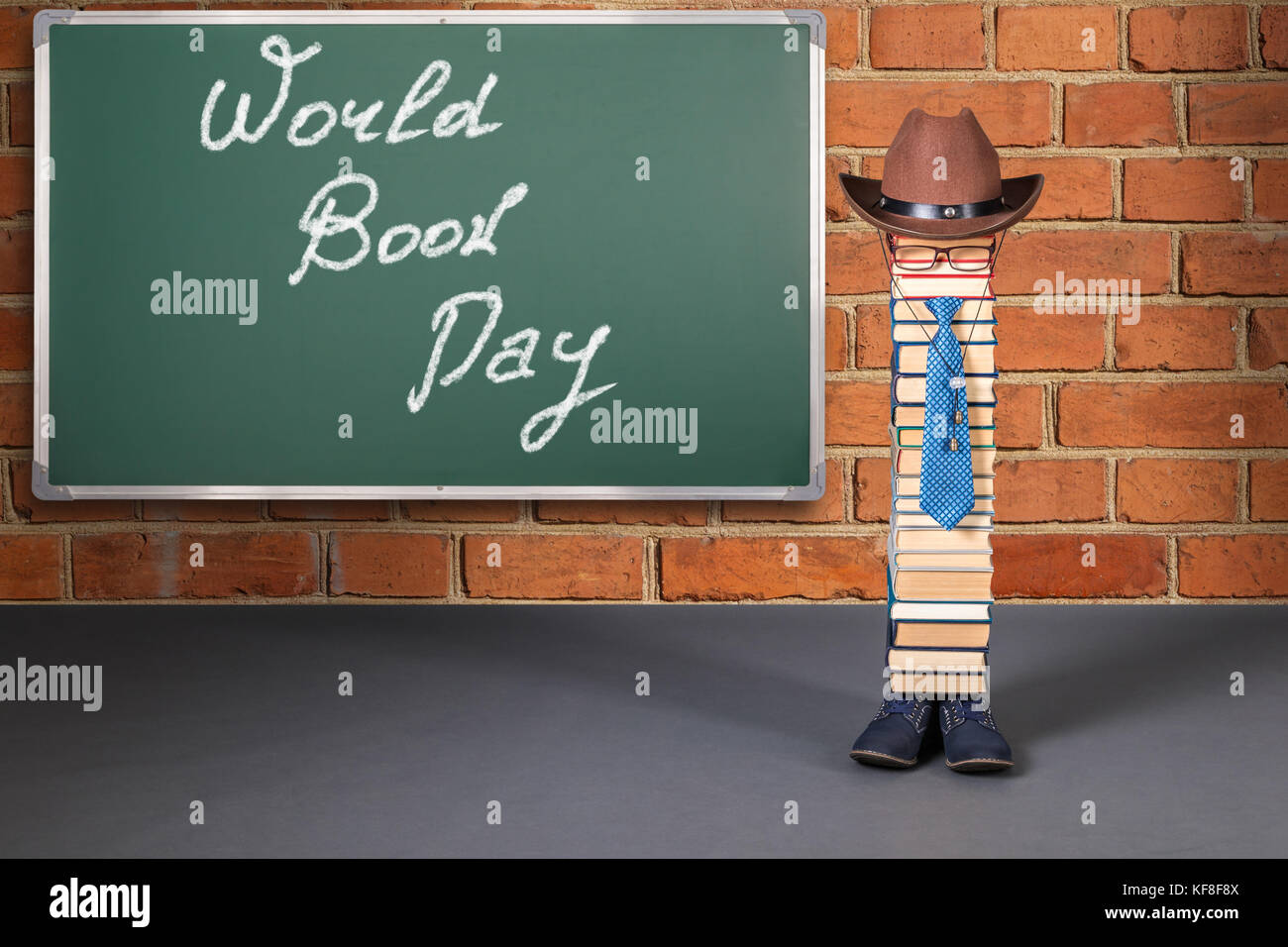 World book day funny education concept Stock Photo