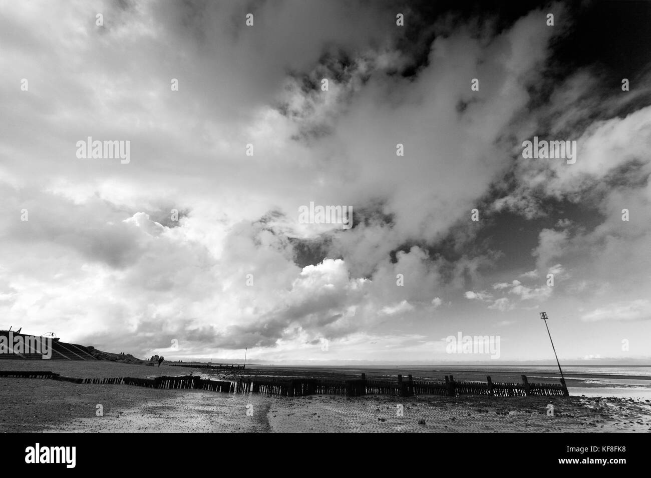Heacham beach on the north norfolk coast stock image