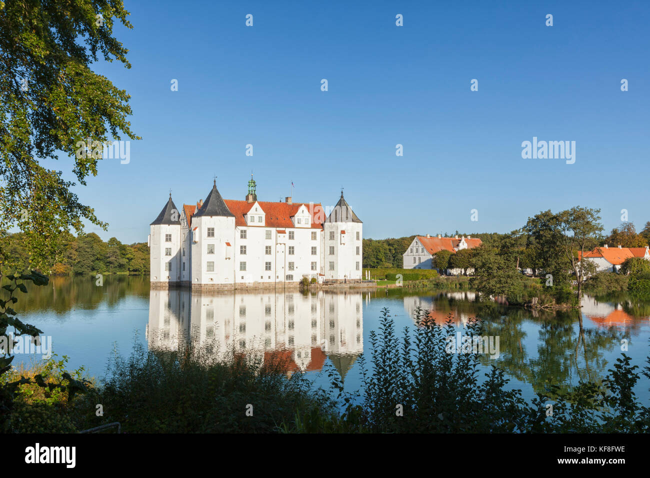 Water castle at Glücksburg, Germany Stock Photo