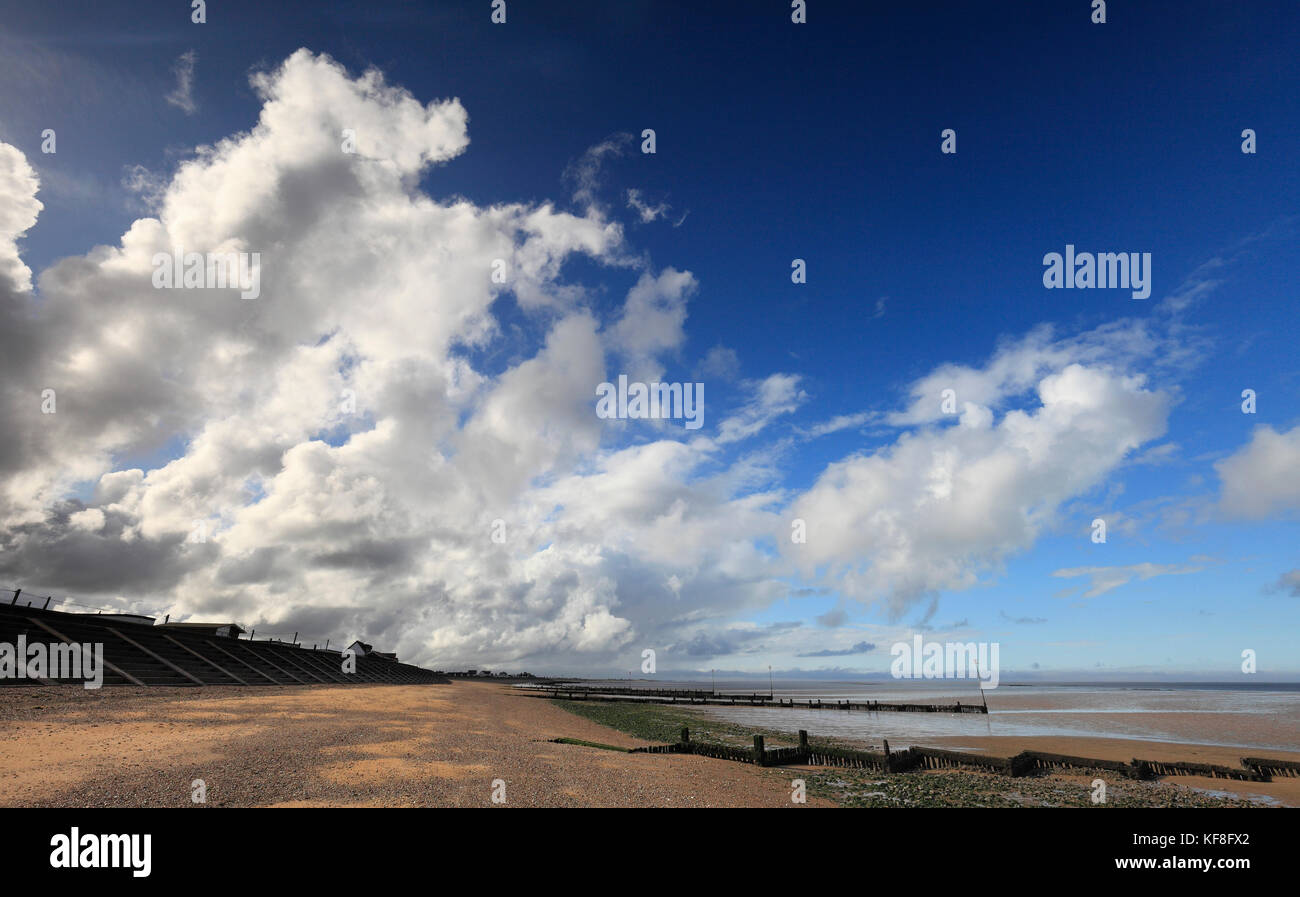 Heacham beach on the North Norfolk coast. Stock Photo