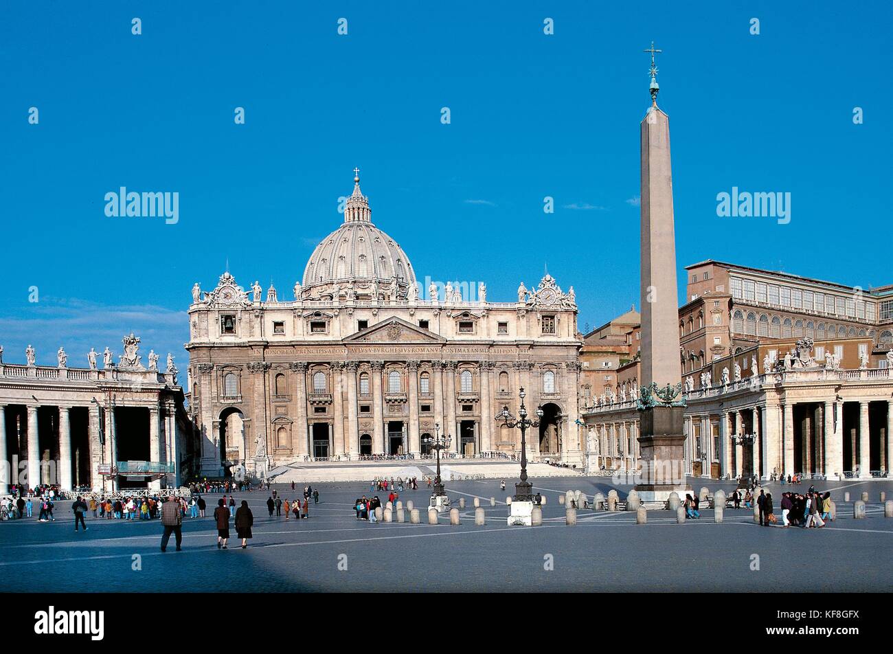 Vatican City State, St. Peter's Basilica  and Square Stock Photo