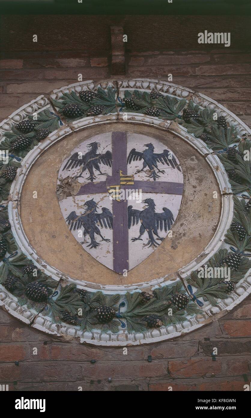 Italy, Emilia Romagna Region, Luzzara. Coat of arms of Gonzaga Stock