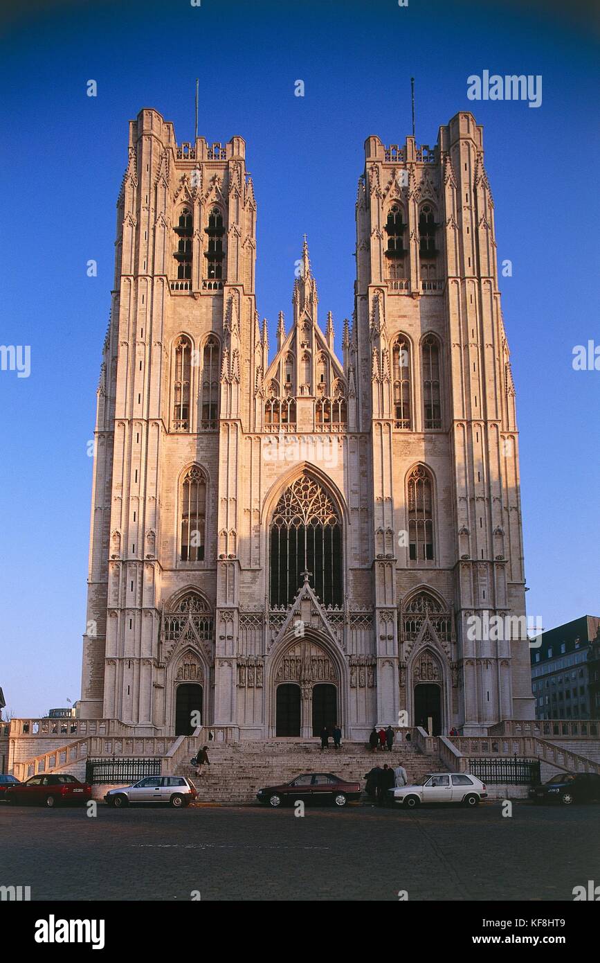 Belgium, Brussels. The Cathedral of St. Michael and St. Gudula, XIII / eighteenth century. Stock Photo