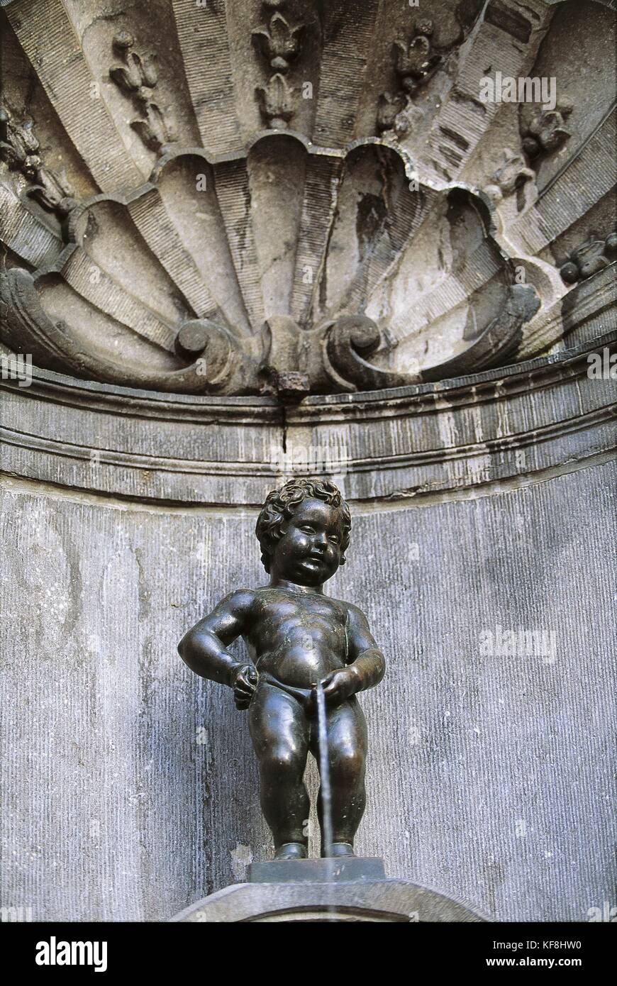 Close-up of a fountain, Manneken-Pis Fountain, Brussels, Belgium Stock Photo