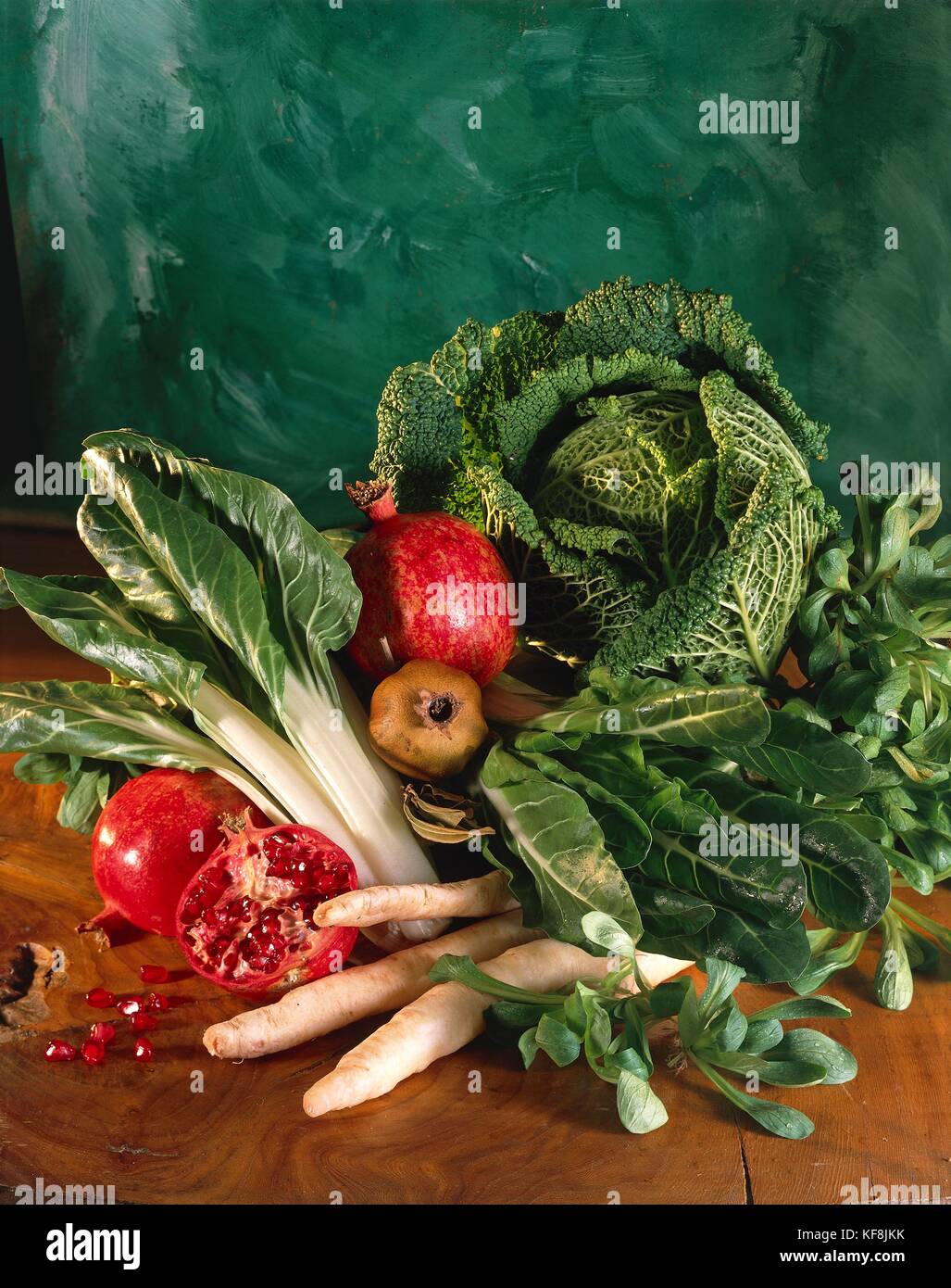 Still Life Of Fruit And Vegetable Month Of November Stock Photo