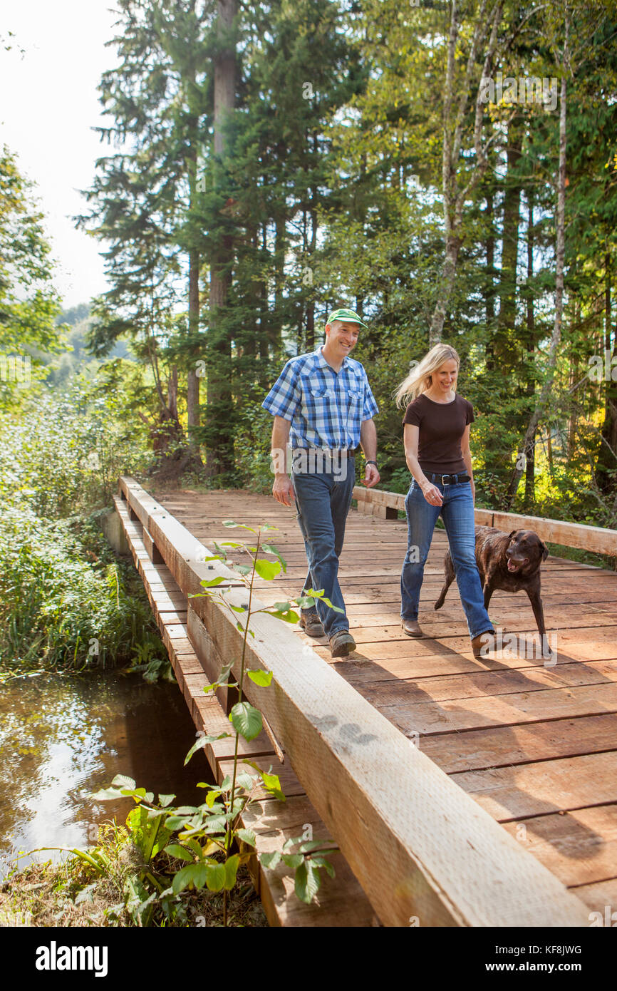 USA, Oregon, Corbett, Trout Creek Tree Farm, owners Terri Barnes and