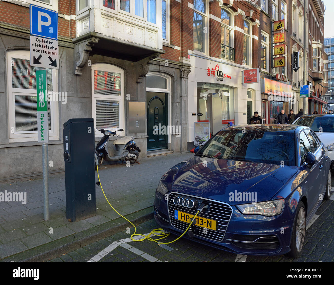 Electric car charging points Rotterdam Netherlands Stock Photo Alamy