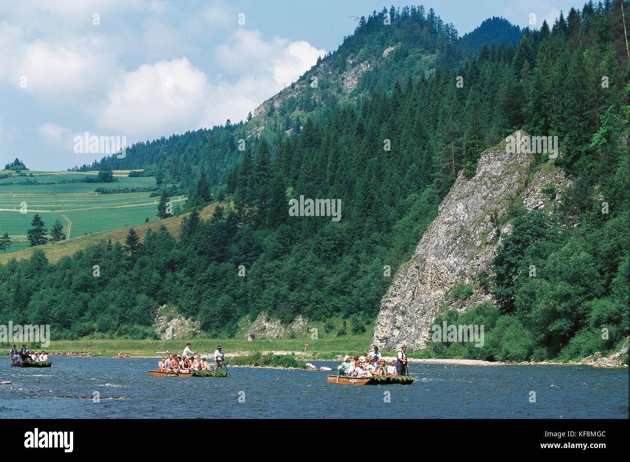 Slovakia, Pieniny National Park. Dunajec Gorge. River rafting Stock Photo