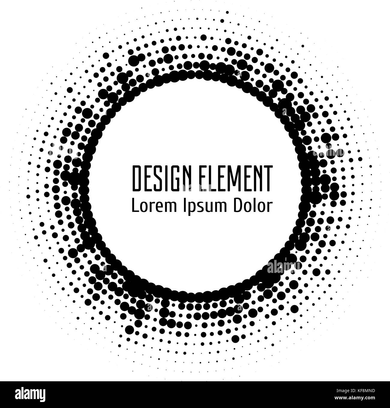 Vector abstract halftone circle frames set. Abstract dotted gradient ...