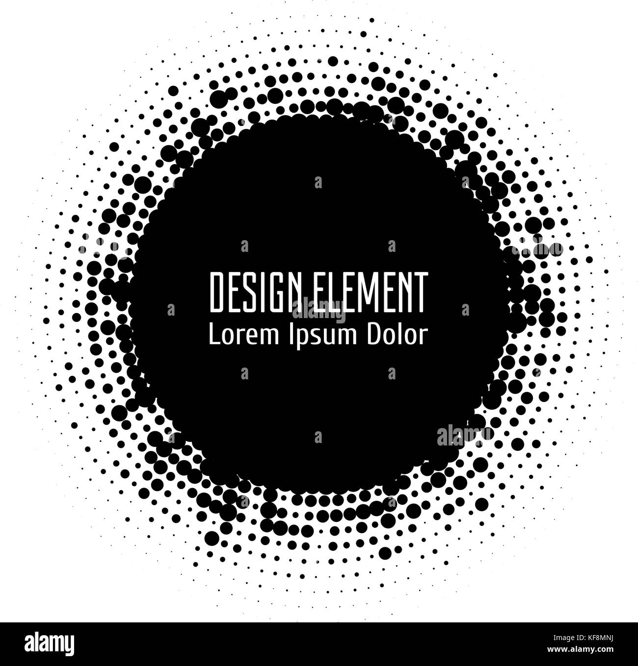 Vector abstract halftone circle frames set. Abstract dotted gradient ...
