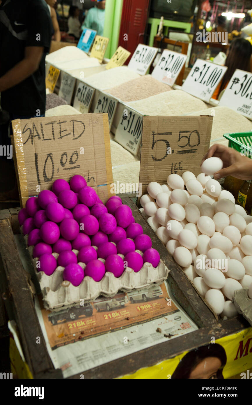 PHILIPPINES, Palawan, Puerto Princessa, eggs for sale at the Old Market